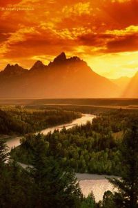 Sunset in Wyoming - Definitely on my list to see. 